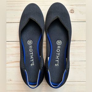 Rothy’s Midnight Metallic Herringbone flats size 7